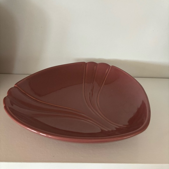 Vintage Art Deco Revival Haeger Pottery Pink Dish Platter - Picture 7 of 8